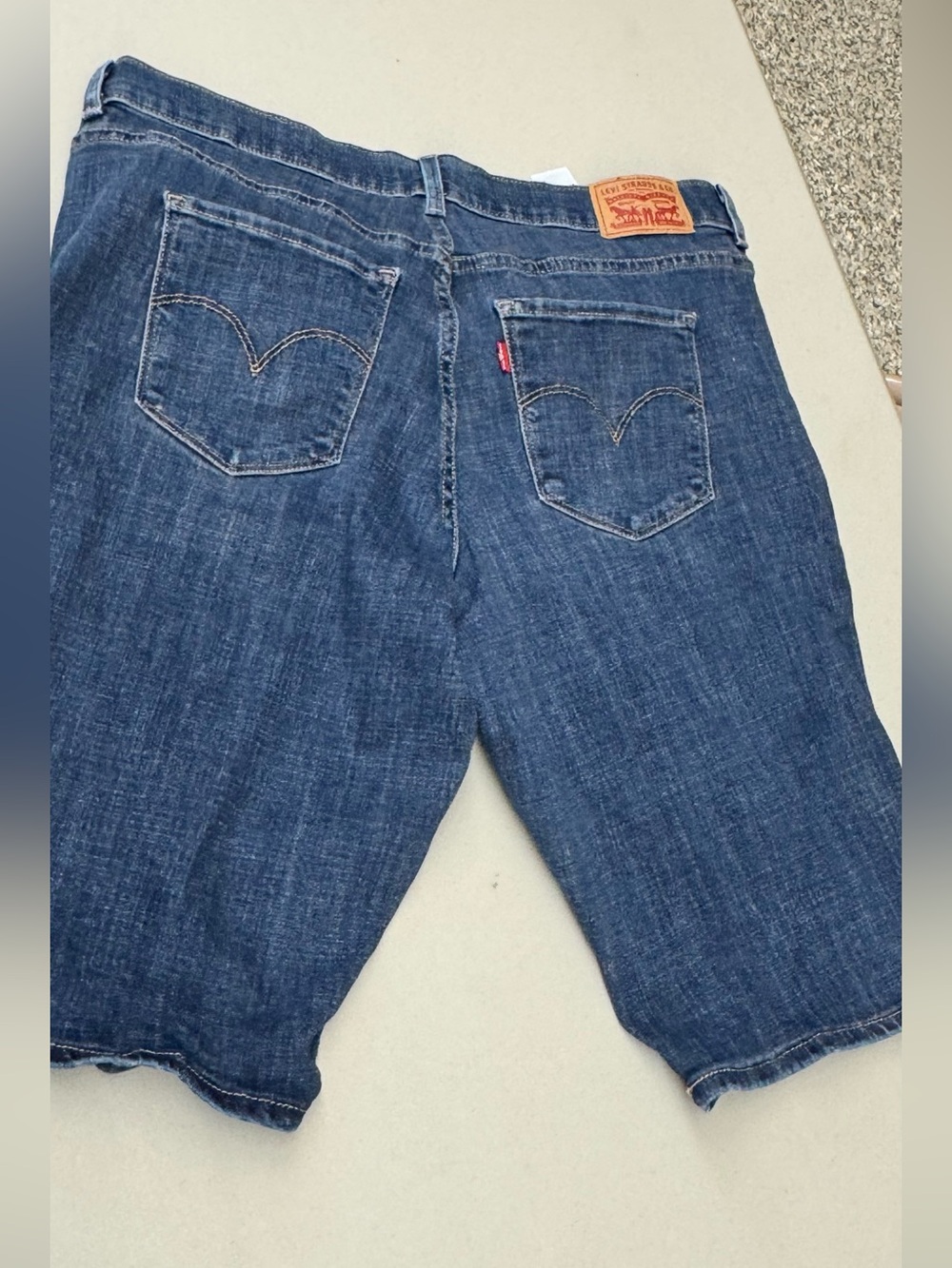 Levi's Indigo Blue Women's Denim Blue Jean Bermuda Shorts